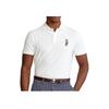 Polo Ralph Lauren Bear Embroidered Straight Cut Short Sleeve Polo Shirt Men Tops White 781862841-001
