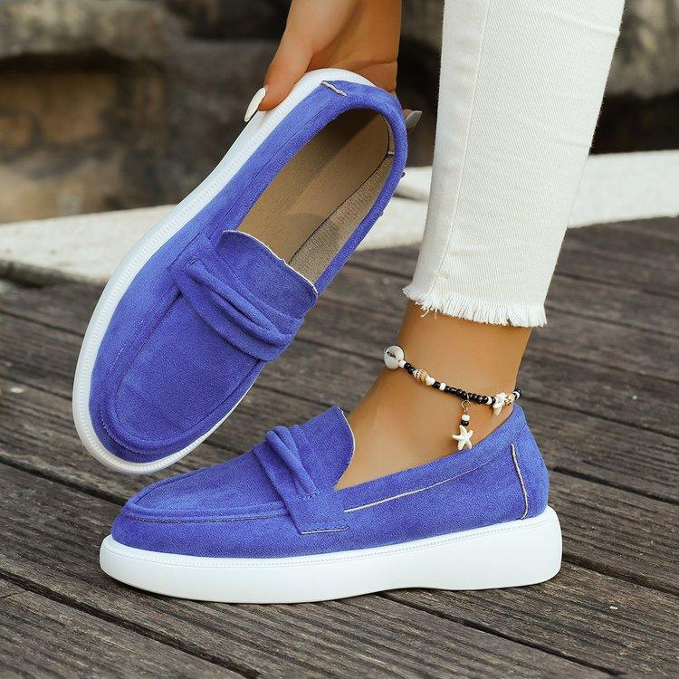 Loafers Single Shoes Women's Spring and Autumn 2025 New Foreign Trade Large Size Shallow Mouth One Pedal Lazy Flat Bottom Doudou Single Shoes