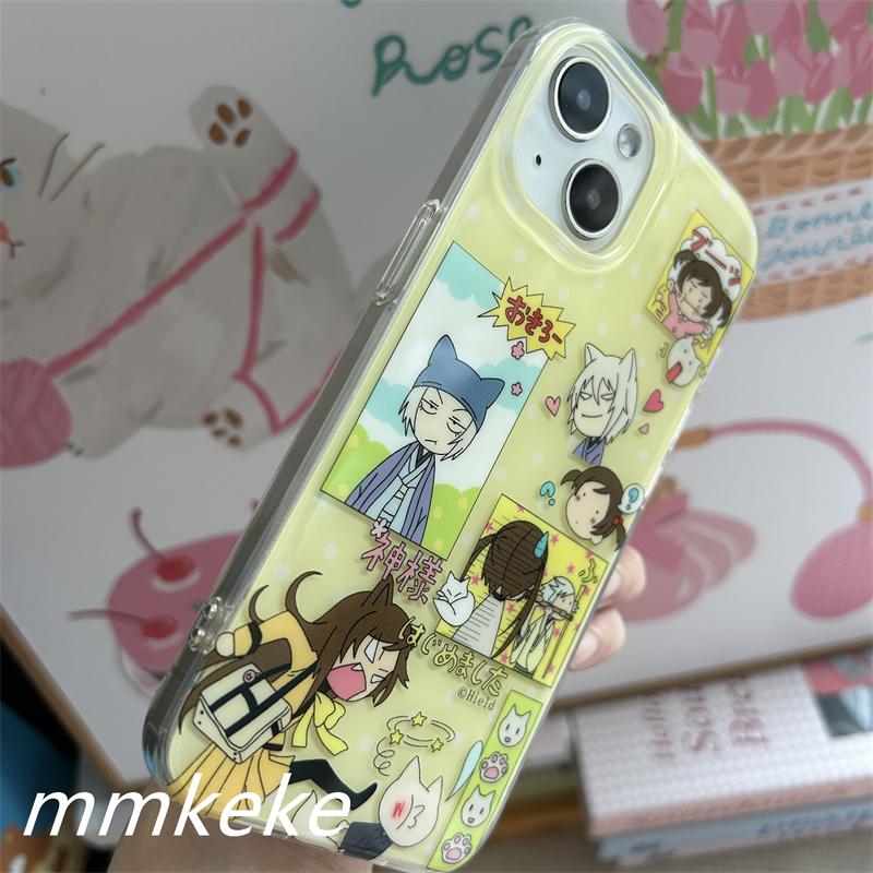 Japanese Anime Cartoon Cute Girl Yellow Polka Dot Creative Phone Case For iPhone 17 AIR 16 15 14 13 12 11 Pro Max Plus Y2K Cover