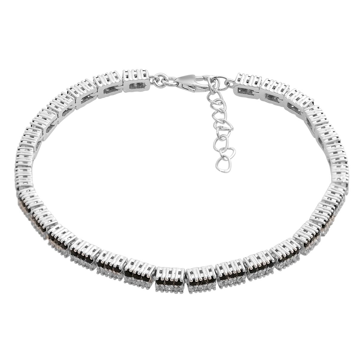

Silver bracelet with natural sapphire 4.35ct, item weight 10.65 g (2205579) 17-20cm сапфіровий