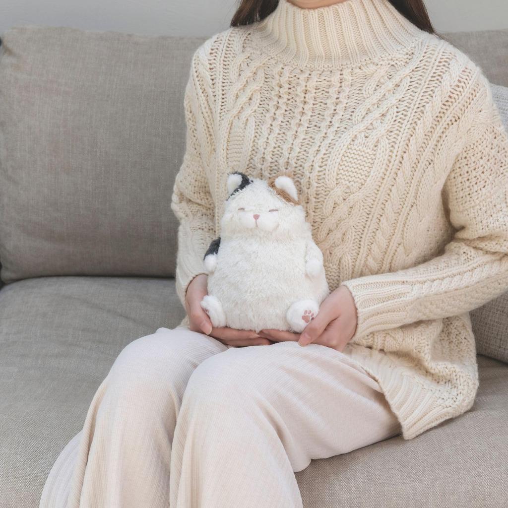 Livheart Hřejivá Mini Kočka Kaliko Kočka Sanma Kočka do Chladného Počasí Silikonový Polštářek, Pozitivita, (Celková délka Přibl. 17 cm), Ekologický, Ochrana, Položka,