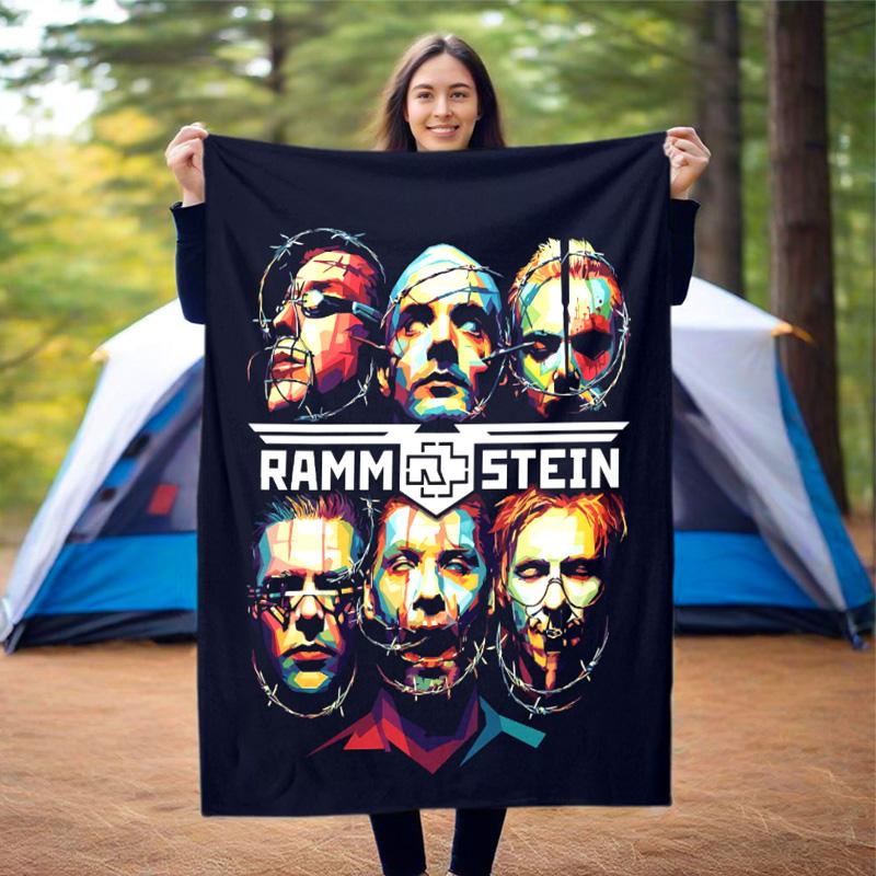 Till Lindemann, lead singer of the German heavy metal rock band Rammstein, blanket for warmth, home decoration for siesta, flannel blanket Y5