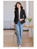 2025 Women's High-End Apricot Blazer: Korean Style, Slim Fit, Versatile Autumn Top