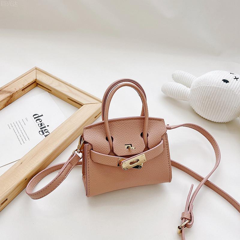 Fashionable Korean Style Childrens Mini Wallet Chic Pu Crossbody Bag For Kids розовый