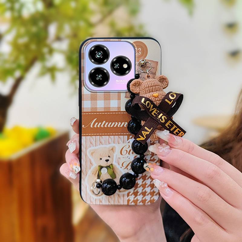 Cute Simplicity Phone Case For ZTE Blade V60 Design/Axon 60 Lite Protective Case Bear Bracelet Dirt-resistant Anti-knock