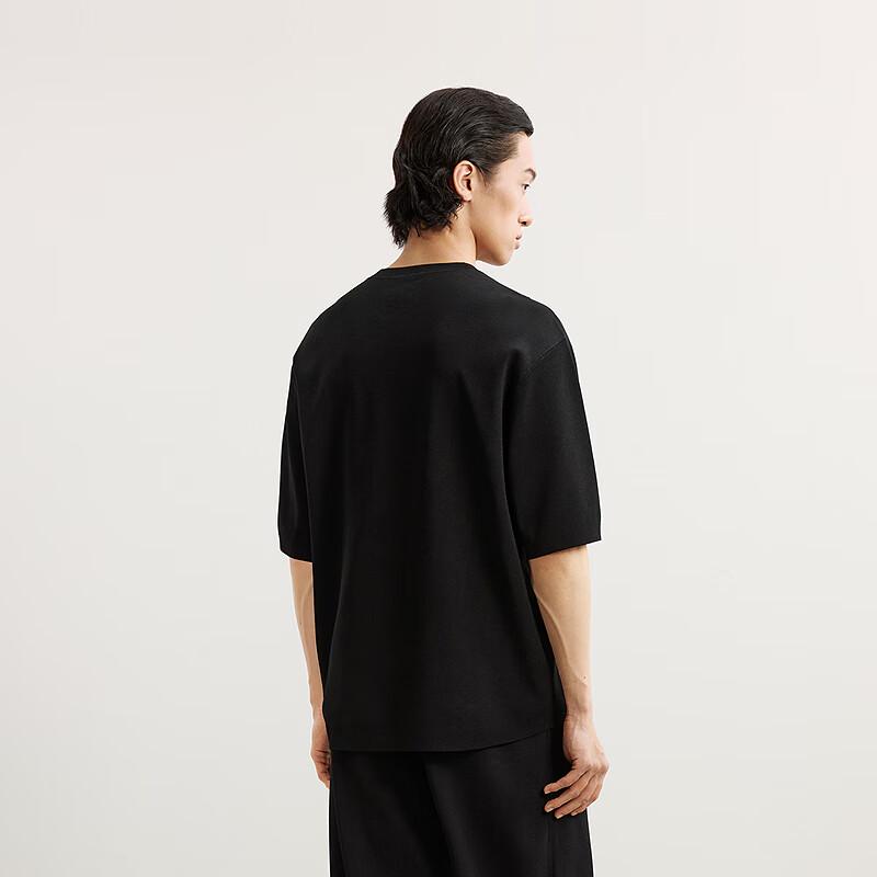 CROQUIS Men's Round Neck Short-Sleeve Knit T-Shirt