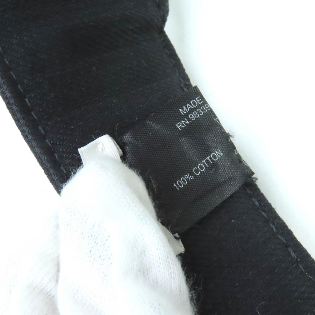 Kusursuz MIUMIU Güneşlik Logo yaması ile siyah pamuk Kadın M Kullanılmış