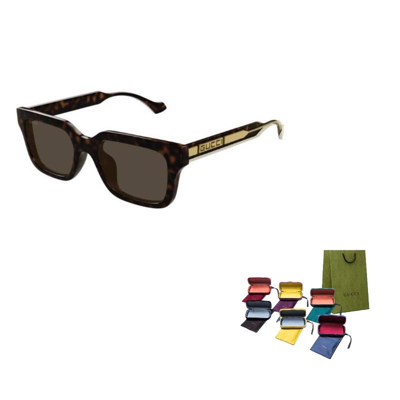 Gucci Logo Injected Plastic Square Sunglasses Men's In Tortoise Color