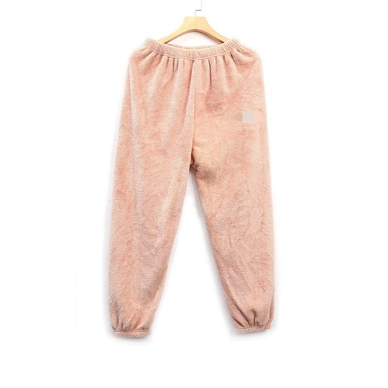Damen Flanell Pyjama Set, verdickt: Gemütlicher Korallenfleece Langarm Hausmantel für Herbst und Winter.