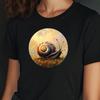 T-Shirt Women Snail Portrait Motif Cotton Size XS To 3XLWill Open In a New Window or Tab