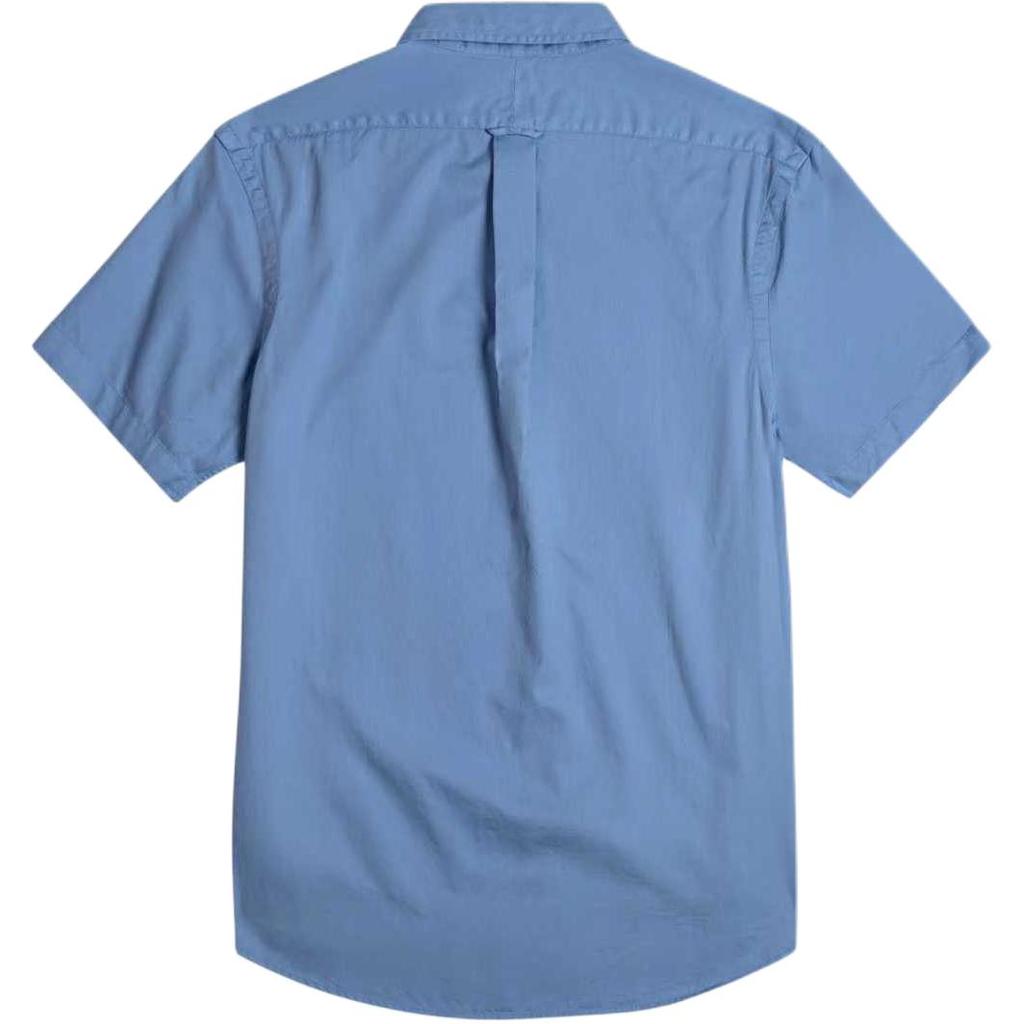Polo Ralph Lauren Ss24 Camicia a Maniche Corte Ricamata con Logo Pony Uomo camicie Harbor-Island-Blue 710793044-003