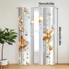 2pcs Vintage Elegant Floral Blackout Curtains – Machine-Washable Polyester for Kitchen   Living Room & Bedroom