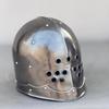Capacete Medieval Marauder Preto Cinza Armadura Cavaleiro das Trevas Capacete LARP, Steampunk, Gótico, Cosplay, Adereço