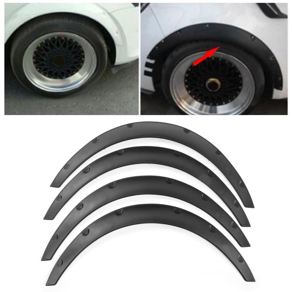 4pcs 80cm Universal Car Fender Flare Extra Wide Wheel Arches Sedan SUV