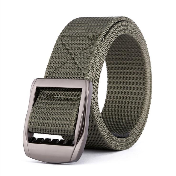 Nylon Tactical Outdoor Belt, Double Stepless Adjustable Canvas Belt, High-Quality Quick-Drying Belt