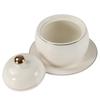 Si Shi Yan Huo Ceramic Drum-Shaped Gold-Rimmed Bowls (Set of 5)