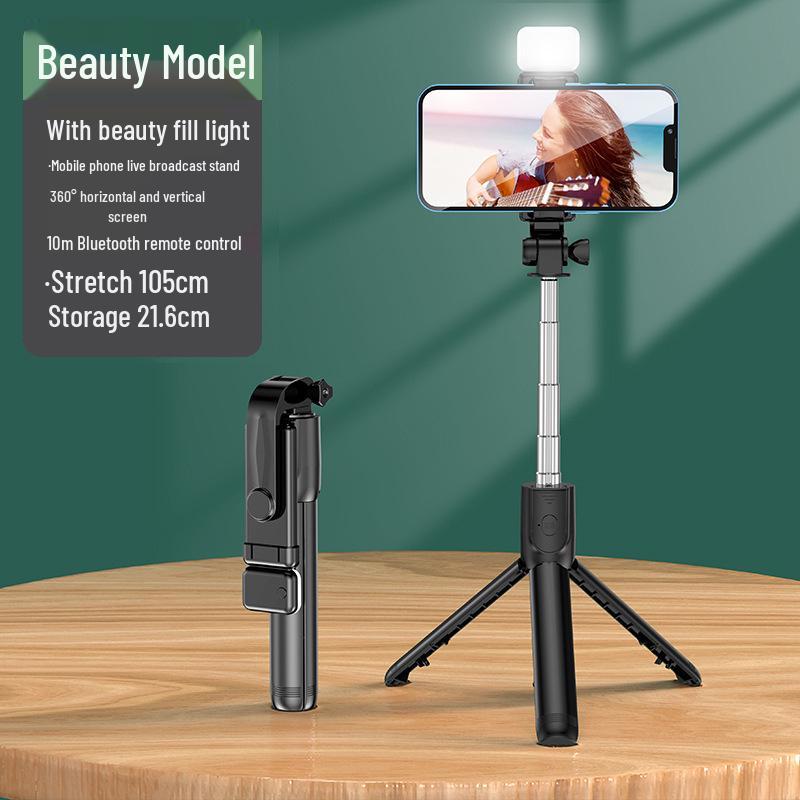 360° Rotating Bluetooth Selfie Stick & Tripod for Live Streaming & Photography