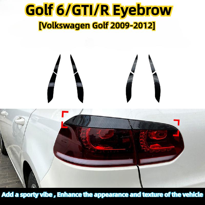4Pcs Car Rear TailLight Light Eyelid Trim For Volkswagen VW Golf 6 MK6 GTI R 2008 2009 2010 2011 2012 2013 Tail Light Eyebrow