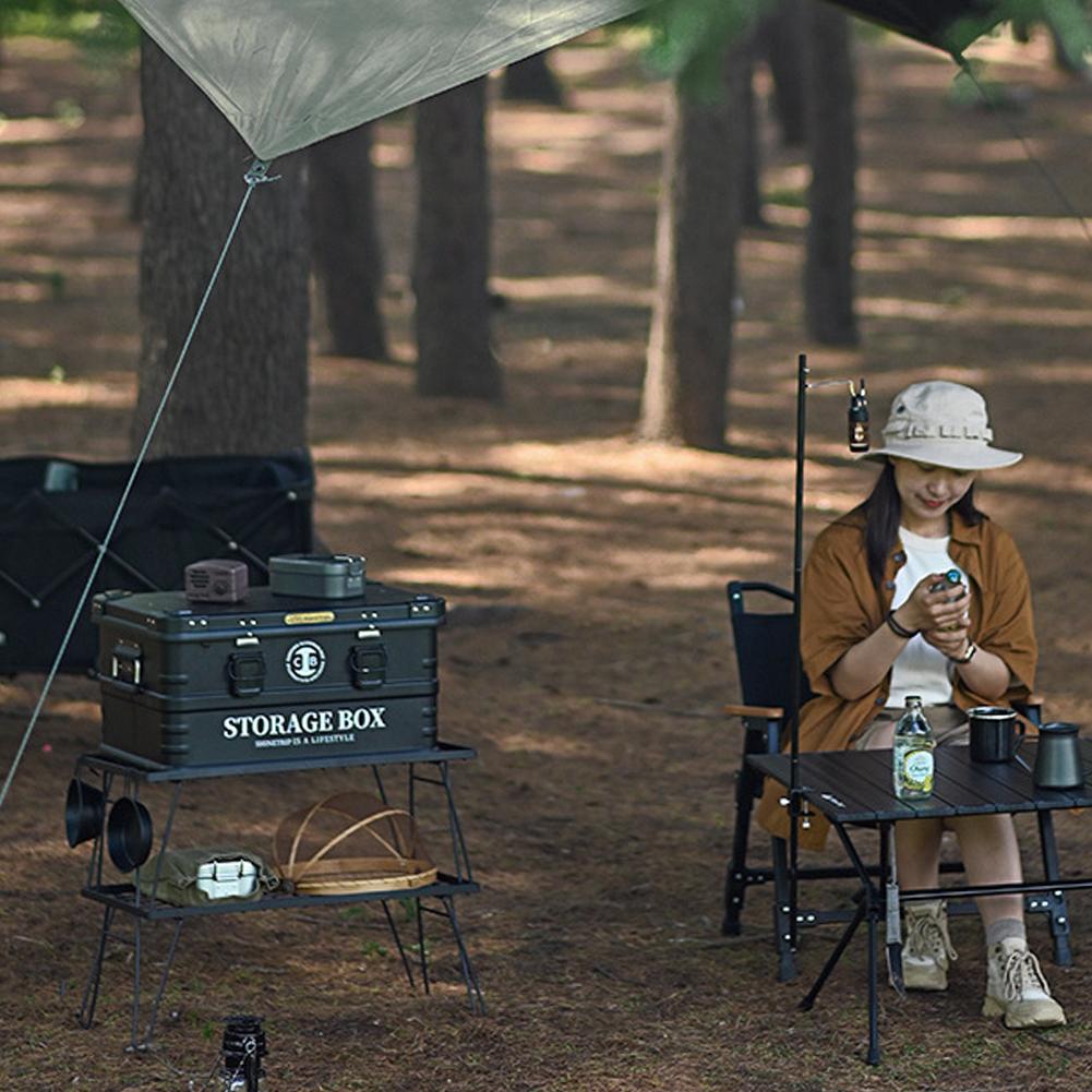 Outdoor Waterproof Storage Box Multifunctional Camping Aluminum Alloy Storage Box Large Capacity