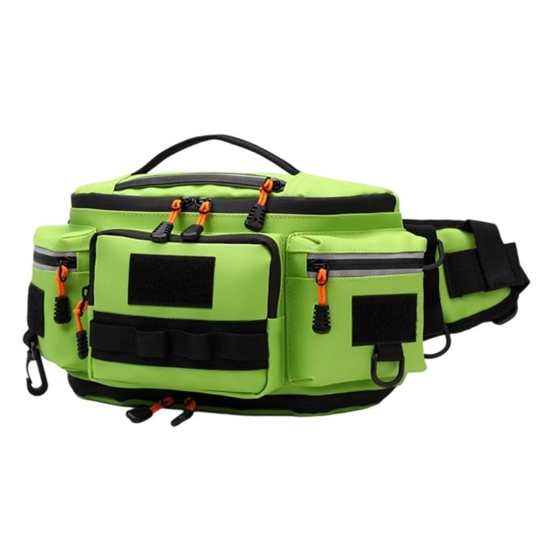 Crossbody Single Shoulder Bag Fishing Pack Water Resistant Multifunction Waist Bags Fishing Tackle Storage Bag Lure Pack