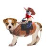 Dogs Transfiguration Costume for Riding Horse Halloween Dogs Vest Winter Autumn Halloween Costume Cute Small Dogs Vest