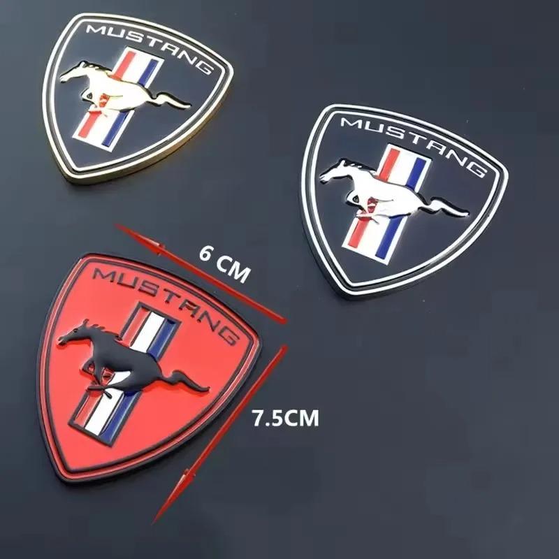 Car 3D Metal Badges Fender Side Stickers Running Horse Styling
