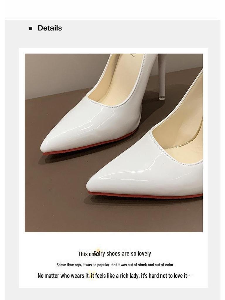 Popular Women's Red Bottom High Heels, Size 35-50, 12cm Stiletto, Large Size Professional Wedding Shoes