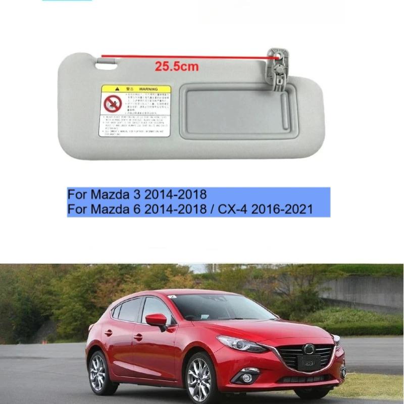 Für Mazda 3 2014-2018 Für Mazda 6 2014-2018/CX-4 2016- Rechts, graue Auto-Sonnenblenden mit und ohne Beleuchtung Vordere Sonnenblende