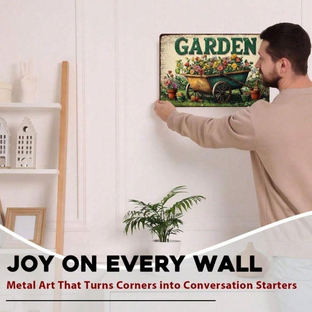 Metal Poster Retro Welcome To My Yard Wall Decor for Fence