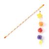 Felt Star Feather Teaser Stick Colorful Soft Hairball Star Cat Teaser Stick for Home Yellow