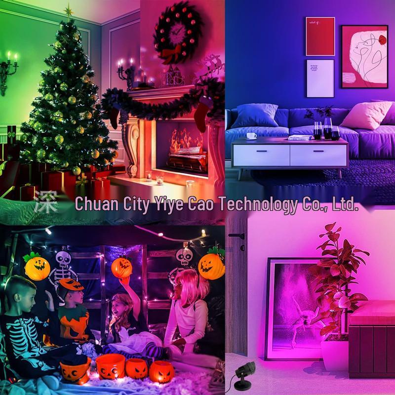 Lumină de gazon RGBW: Priza cu telecomandă pentru reflectoare de curte, peisaj și artă murală.