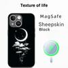 Cool moon fashion poster pattern Phone Case For iPhone 17 16 15 14 13 12 Plus Pro Max  High-end Luxury Magsafe Sheepskin