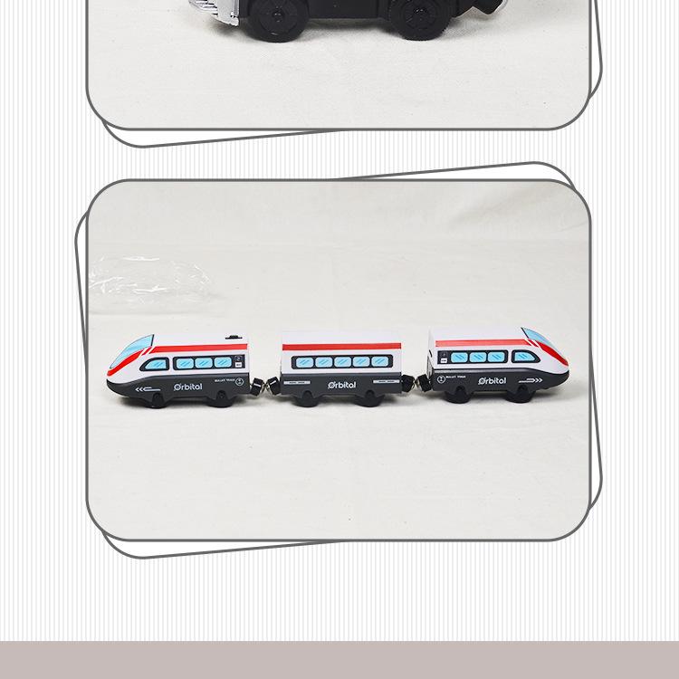 Electric Light & Sound Magnetic Train Toy for Kids - Track Compatible