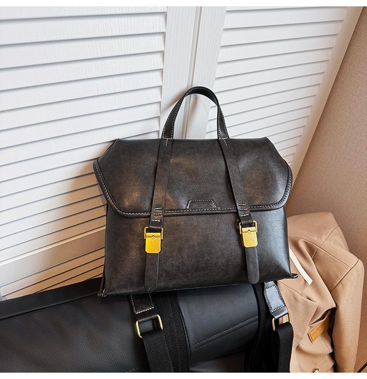 

College style British backpack bag women s 2025 new large-capacity high-end sense versatile commuter messenger handbag чёрный