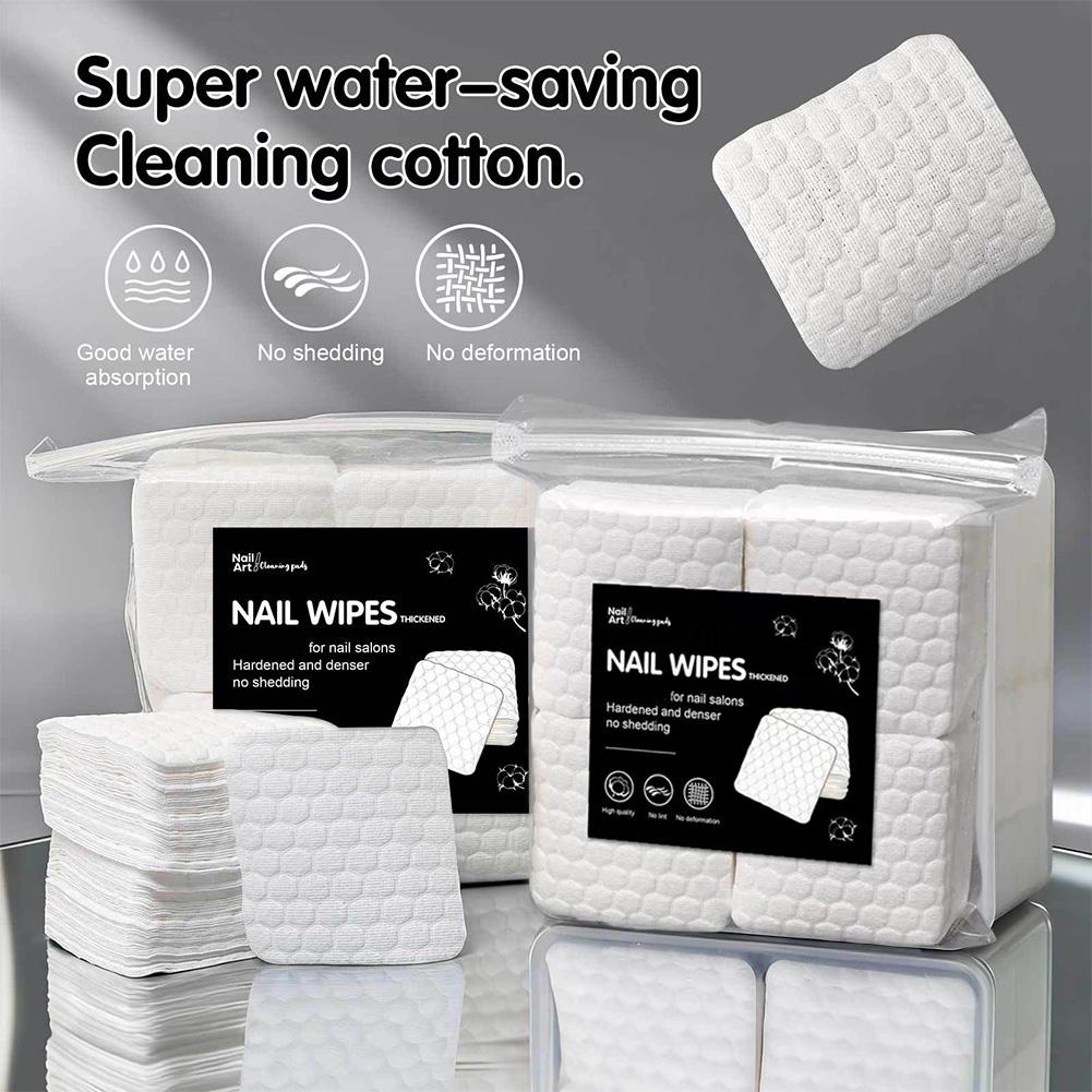 White Nail Cotton Pad For Nail Wipe Lint-Free Nail CottonGel Polish RemoverNail Art Cleaning Tool
