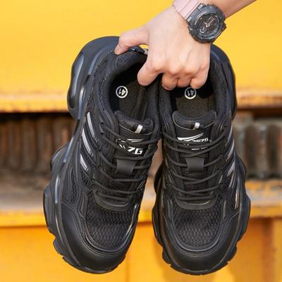 Work Safety Shoes for Men Lightweight Protective Work Sneakers Lightweight Men Shoes Breathable Shoes Anti-Puncture Work Shoe