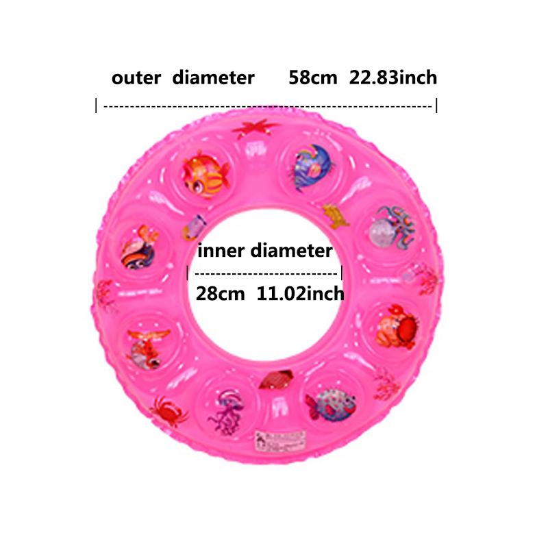 1 buc. Airbag dublu îngroșat Cerc de înot gonflabil de cristal pentru piscină de vară pentru copii, jucării de plajă pentru siguranță în apă plutitoare