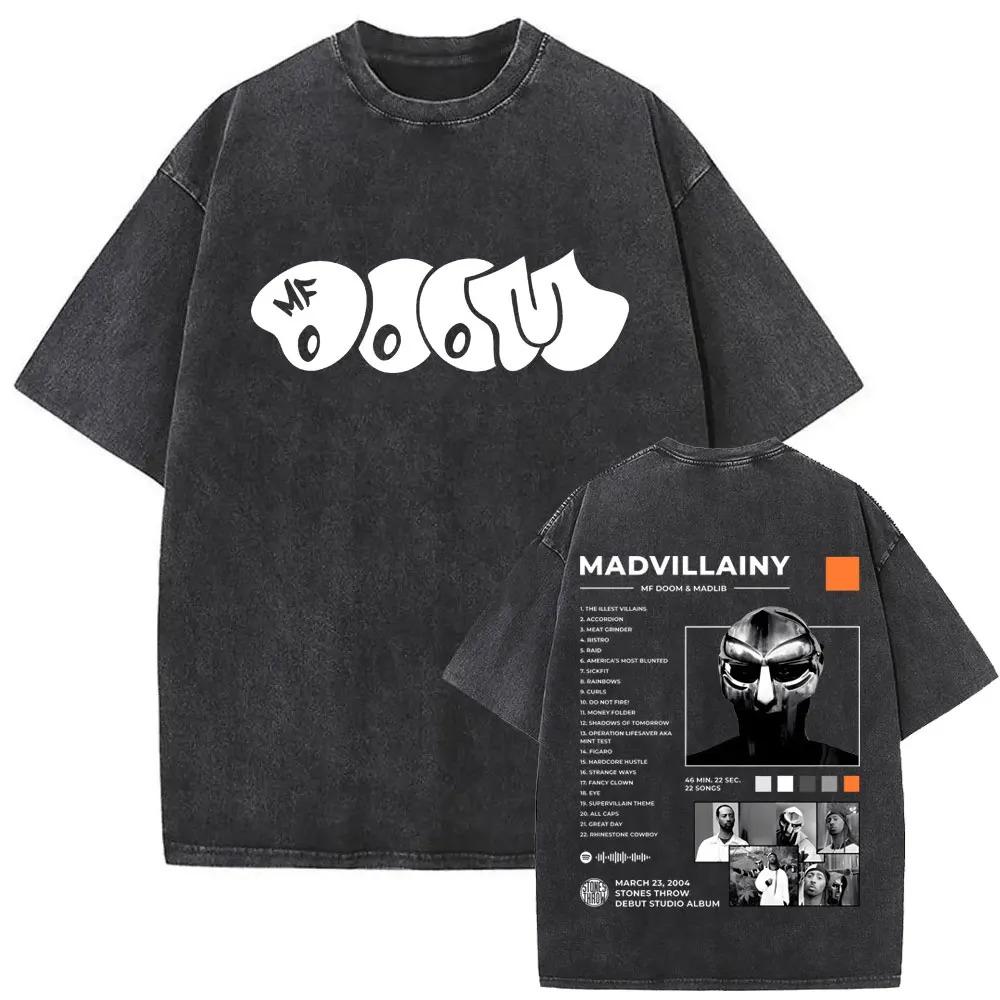 

2026 Прана футболка з принтом Mf Doom MM FOOD у стилі washed vintage для реперів, чоловіків, жінок, хіп-хоп мода, чоловіча повсякденна оверсайз вуличний одяг XXL білий