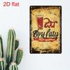 Vintage Metal Wall Sign  Retro Drink Slogan Decor with PreDrilled Holes  Rustic Bar Art for IndoorOutdoor Home Office Ga