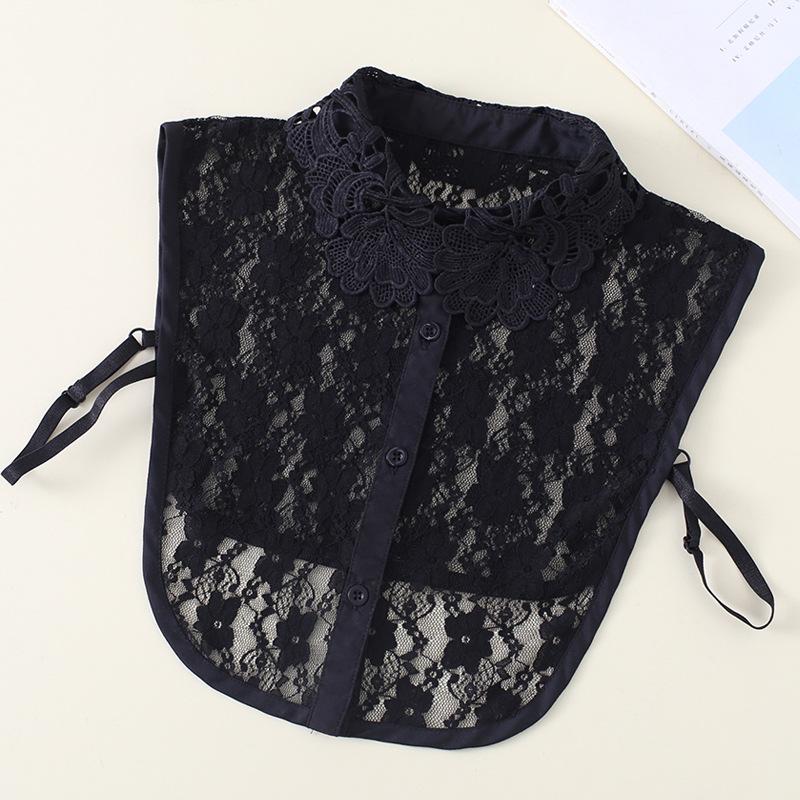 

Кружевной жаккардовый воротник рубашки шифон милый стиль универсальный свитер воротник ложный воротник свитер B584