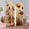 2pcs,2D Plane Printing Curtains Roller Blinds Butterfly Blooms Polyester Fabric (without Rod) Gifts Use for Living Room, Bedroom