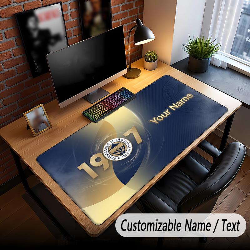 Large Mouse Pad Fenerbahçe FC Print Custom Name Text Desk Mat for Office Gaming
