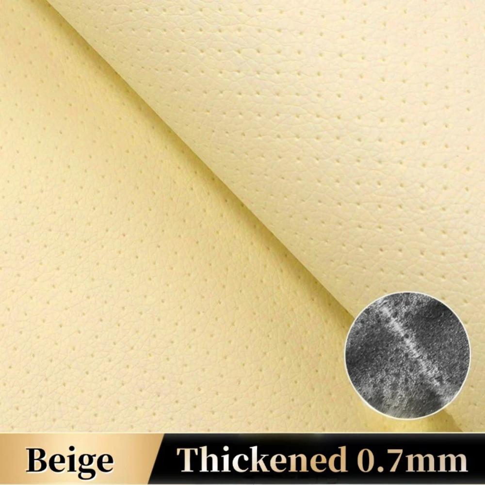 Breathable Self-Adhesive Faux Leather - Perforated PVC Leather for Car Seat & Sofa Repair