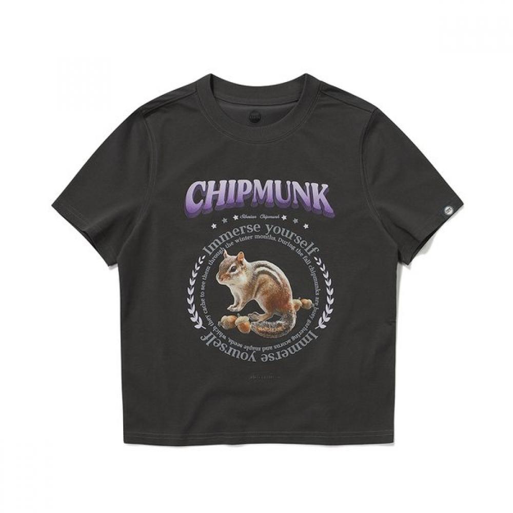 

Crack Squirrel PrinT T shirT Charcoal 095