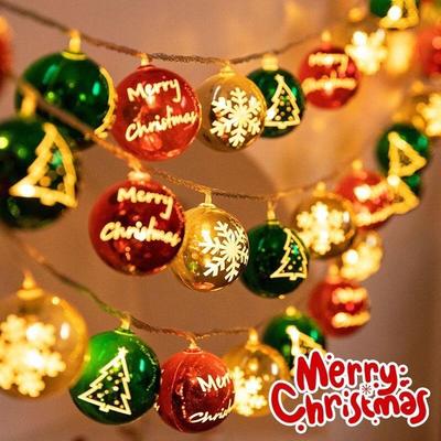 Oeny Solar Christmas String Lights (7m, 50 Gold Balls, 8 Modes)