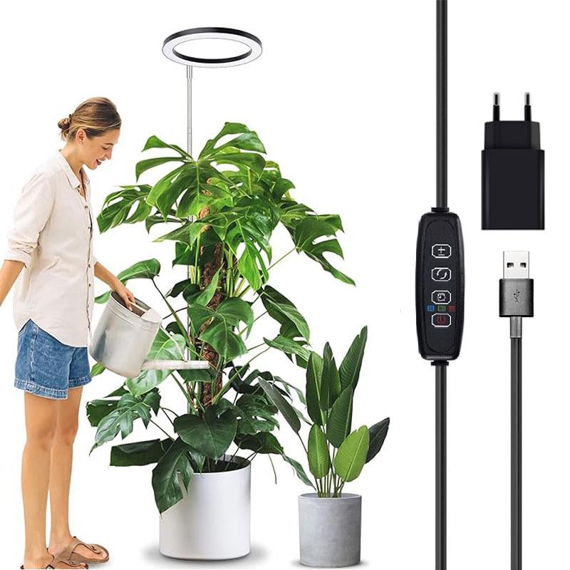 Adjustable LED Plant Light: Telescopic, Timer, Full-Spectrum, USB 5V