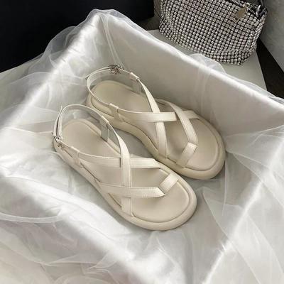 2025 Summer Trendy Fairy Toe Post Chunky Sandals Women's Non-Slip Soft Sole Stylish Roman Platforms