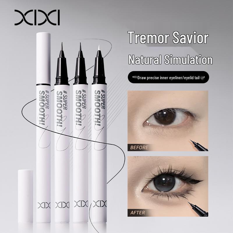 xixi Ultra-Fine Waterproof Eyeliner Pen: Smooth, Sweatproof, Smudge-Proof Liquid with Thin Tip for Precision