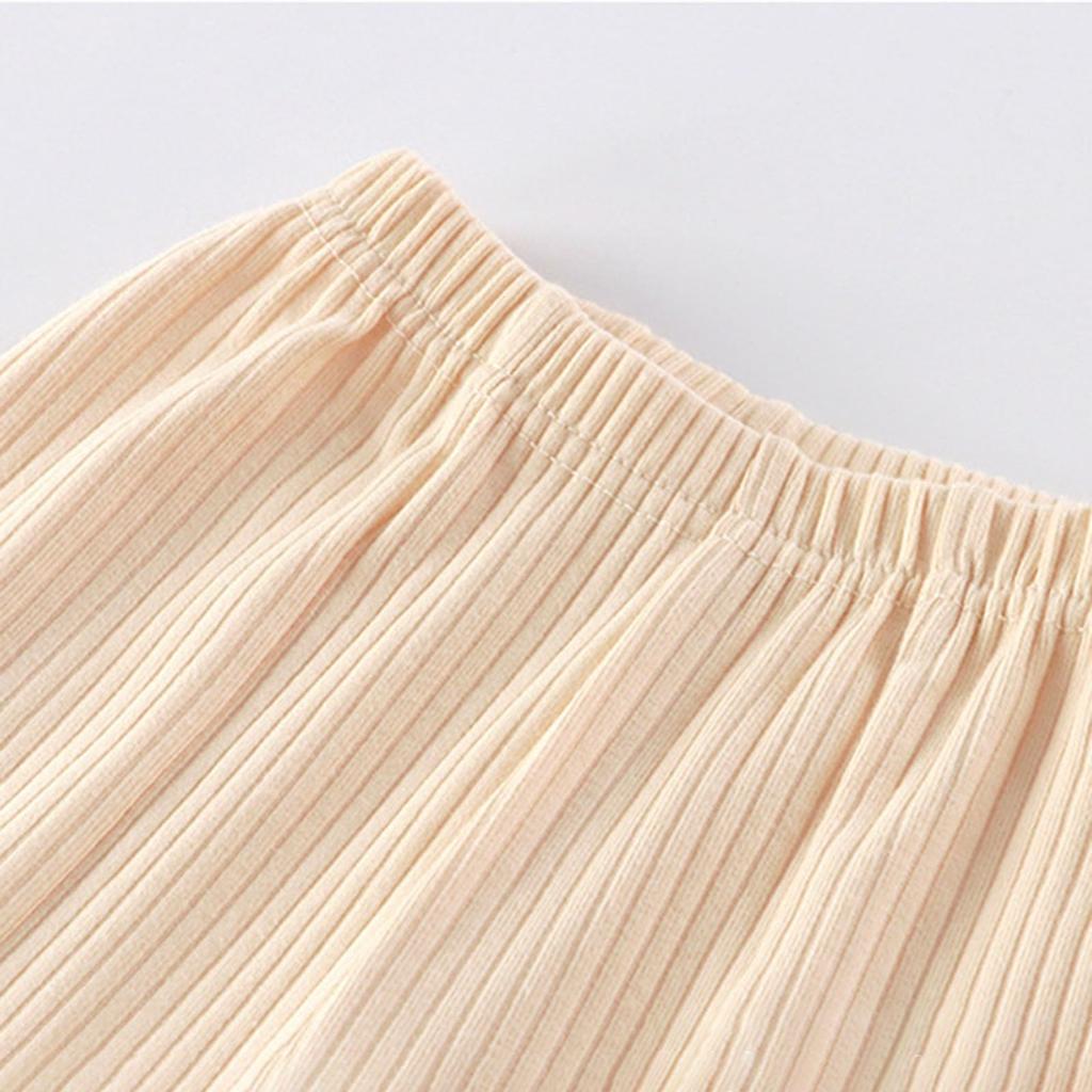 Gerippte Stretch-Hosen für Mädchen Elastischer Bund Lässige Hosen