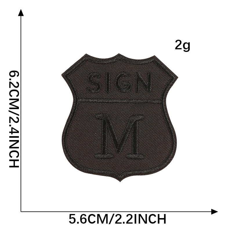 Embroidery Mark English Letter Embroidery Sticker, Cloth Label Sticker DIY Down Jacket Patch Sticker